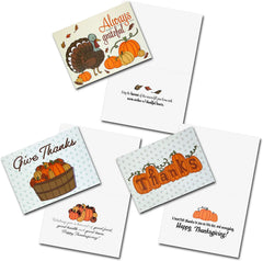 Thanksgiving Pumpkin Greeting Cards, 36 Pack