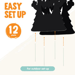 6Pcs Monster Yard Stakes Halloween Lawn Decorations