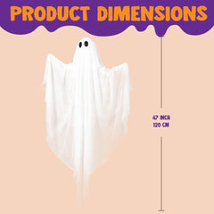 47-Inch Halloween Hanging Light-Up Ghost