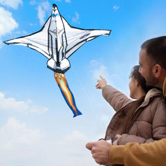 Spaceship Kite: Easy to Fly for Kids & Adults, 262.5 ft String