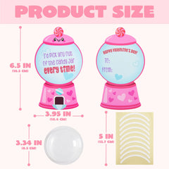 60 Pcs Valentine’s Day Candy Dispenser Cards with Craft Treat Holders