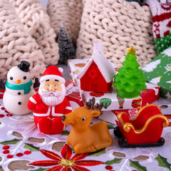 6 Pack Christmas Light Up Bath Toys