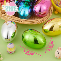 24PCS 3.15" Metallic Easter Eggs for Easter Hunt