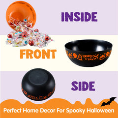 3-Pack Halloween Candy Bowls, 9.6" x 4.4" Trick-or-Treat Bowls