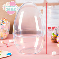 4 PCS 10" Transparent Jumbo Easter Eggs