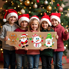 24 Pcs Christmas Make-a-Face Stickers