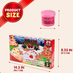Dessert Slime Advent Calendar - 24 Days Christmas Countdown Kit