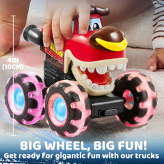 3-Pack Monster Truck Toy: Motion-Activated Light-Up Cars for Toddlers