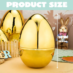 6 Gold Jumbo Easter Eggs (10 inch)