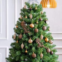 66-Piece Brown Christmas Ball Ornament Set