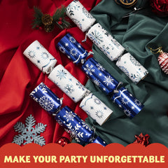 8-Pack 10-Inch Snowflake Christmas Party Favors (No-Snap)