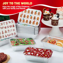 48-Piece Christmas Cookie Tins with Lids for Gift Giving