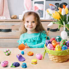 24 Pcs Easter Prefilled Eggs with Foam Squishy Toys
