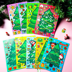 36 Pcs Christmas Tree Stickers - Make Your Own Xmas Stocking Stuffers