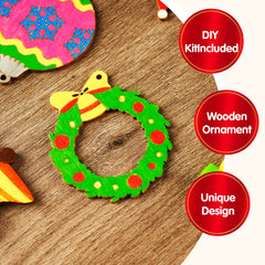 36-Piece Christmas Wooden Hanging Ornament Craft Kit