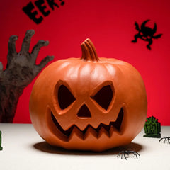 Glowing Plastic Pumpkins for Halloween Decor