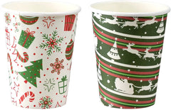Disposable Winter Paper Cups, 48 Pack