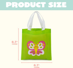 JOYIN 36 Pack Easter Non-Woven Gift Bags Cute Bunny Animal Easter Treat Bags for Kids Party Supplies Classroom Prizes