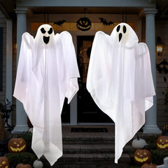 2 Pack 27.5" Halloween Hanging Ghosts Outdoor Decoration