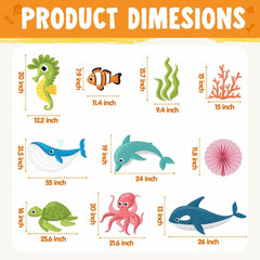Ocean Animals Trunk or Treat Car Decorations Kit