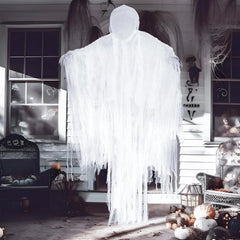 63-Inch Hanging Grim Reaper and Faceless White Ghost for Halloween Decor