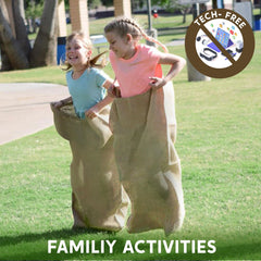 6 Pack Large Burlap Potato Sacks (39 x 25 inches) for Kids & Adults Racing