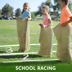 6 Pack Large Burlap Potato Sacks (39 x 25 inches) for Kids & Adults Racing