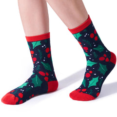 6-Pack Winter Christmas Socks for Men and Women - Warm, Soft Novelty Crew Socks