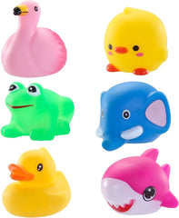 6 Light-Up Bath Toys with 3.2-Inch Prefilled Easter Eggs for Easter Egg Hunt