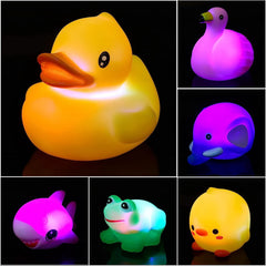 6 Light-Up Bath Toys with 3.2-Inch Prefilled Easter Eggs for Easter Egg Hunt
