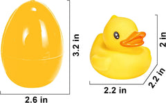 6 Light-Up Bath Toys with 3.2-Inch Prefilled Easter Eggs for Easter Egg Hunt