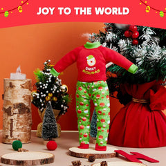 2 Pack Santa Ugly Sweaters for Dolls - Cupcakes & Donuts Themed Naughty Pajamas