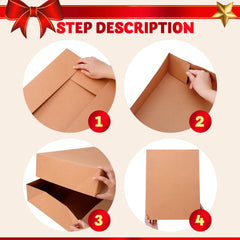 12 Pack 17" x 13" x 4" Large Christmas Gift Boxes with Lids for Presents