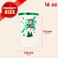 36 Pack Christmas Disposable Plastic Cups