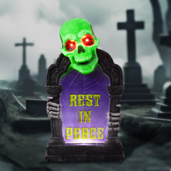 3D Plastic Tombstone for Outdoor Halloween Graveyard Decor
