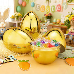 6 Gold Jumbo Easter Eggs (10 inch)