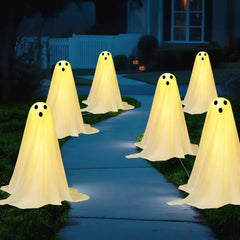 6-Pack Halloween Outdoor Ghost Pathway Lights