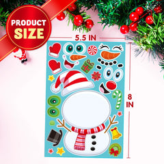 24 Pcs Christmas Make-a-Face Stickers