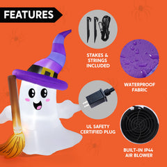 6FT Halloween Inflatable Ghost Outdoor Decoration