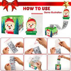 4PCS Christmas Cash Gift Pull Money Box