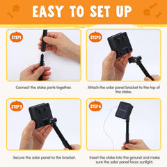 10Pcs Halloween Solar Pumpkin Pathway Lights Decorations