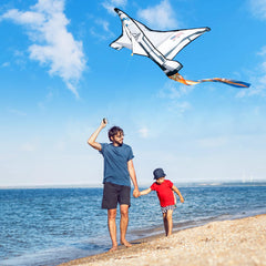 Spaceship Kite: Easy to Fly for Kids & Adults, 262.5 ft String