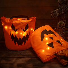 Set of 3 Halloween Candy Pumpkin Buckets