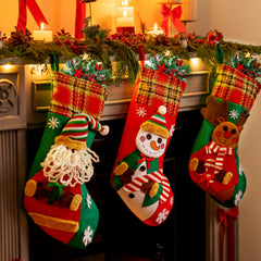 3-Piece Set of 18-Inch Christmas Stockings