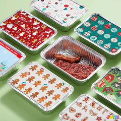 48-Piece Christmas Cookie Tins with Lids for Gift Giving