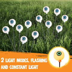 Outdoor Solar Scary Eyeball Lights for Halloween - Warm White