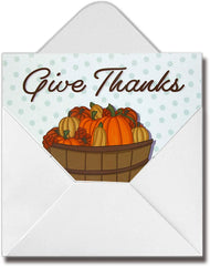 Thanksgiving Pumpkin Greeting Cards, 36 Pack