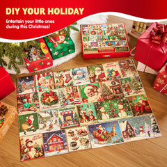1000-Piece 24-Day Christmas Advent Calendar Puzzles