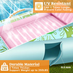 Large Suntan Tub Pool Float - 70in x 46in - Cyan Pink
