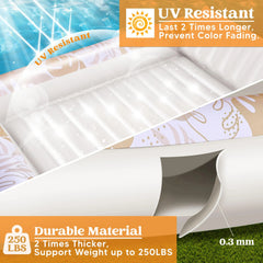 Large 70x46 Inch Oatmeal White Suntan Tub Pool Float